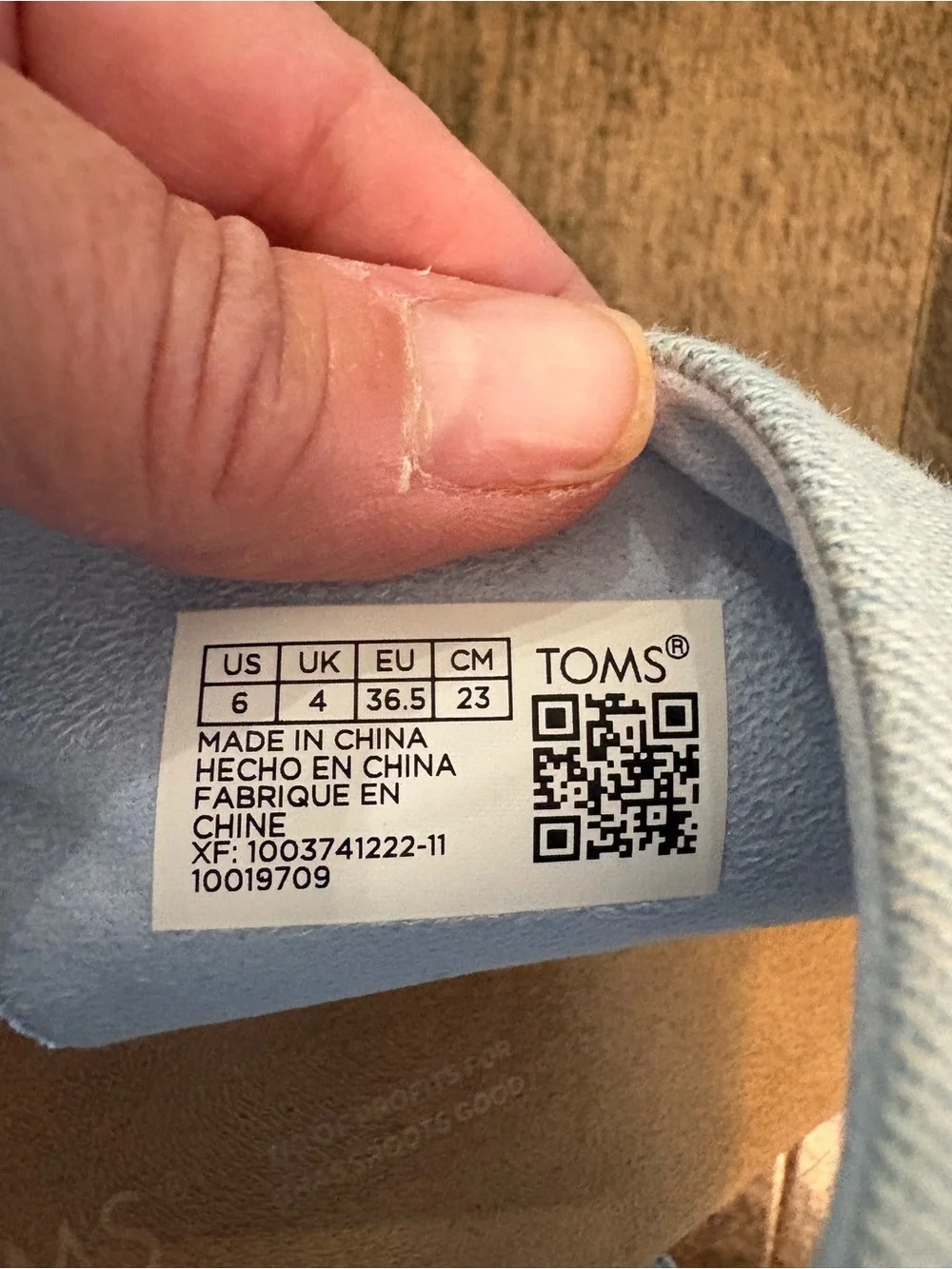 TOMS Majorca Platform Sandals Light Blue Denim Sz 6